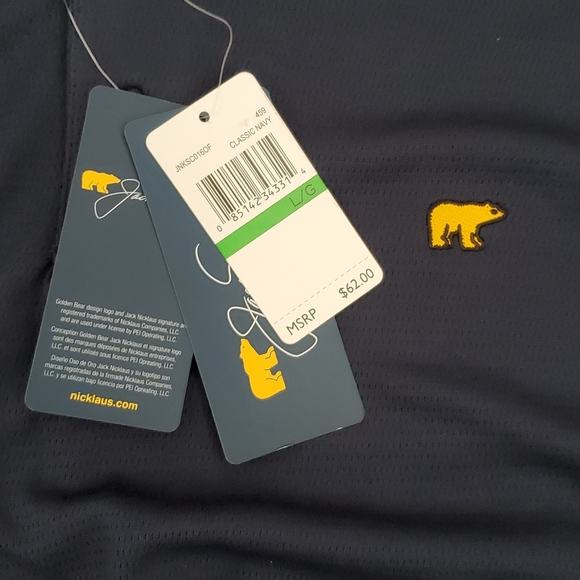 Jack Nicklaus Navy Polo Golf Shirt Men’s Size Large - Picture 3 of 5